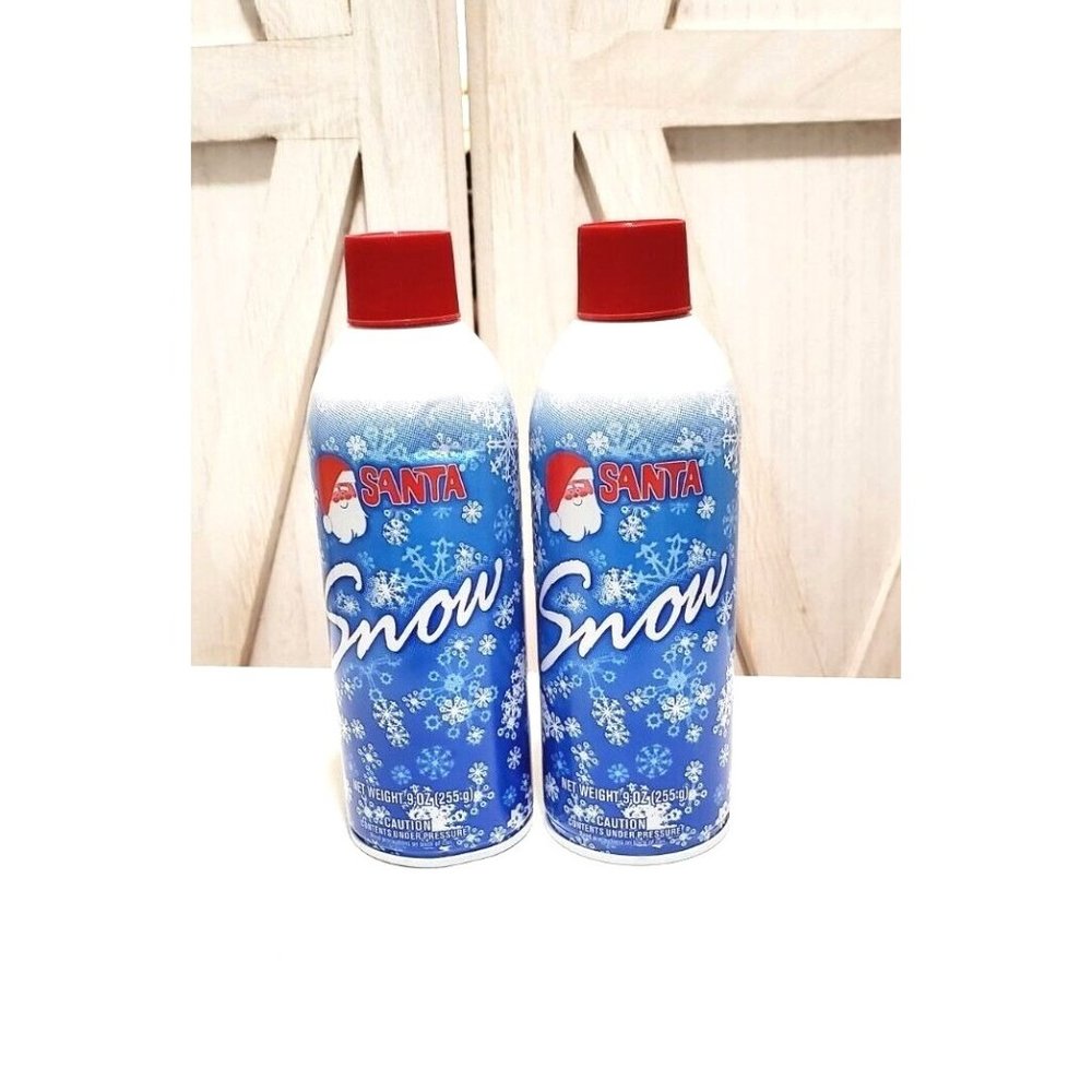 2 Pack 9oz Santa Snow Spray Can Chase Christmas